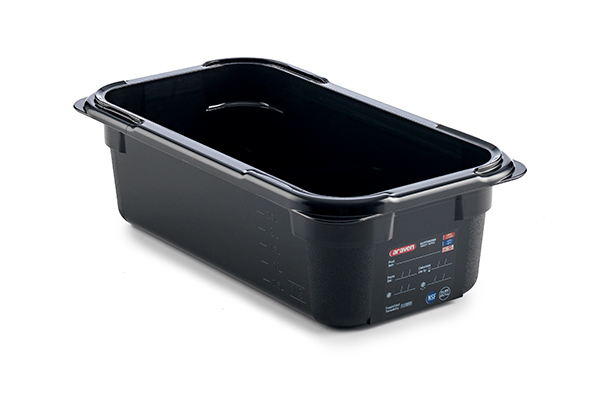 Araven Boîte alimentaire GN1/3 100mmh noir sans BPA